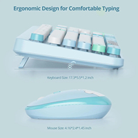 Clavier et souris sans fil Mofii 2.4G, clavier pleine taille, clic silencieux, pour ordinateur portable et PC