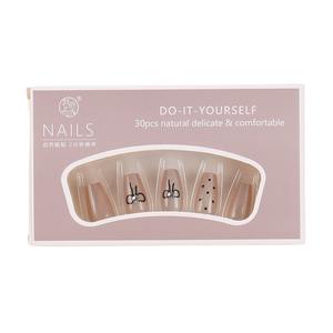 2023 pegatinas de ojo de gato de Otoño de gama alta portátiles extraíbles TikTok tendencia caliente lunares Bowknot puntas de uñas - Product Image 5