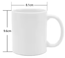 Tazza da Caffè in Ceramica 11Oz con Vassoio, Personalizzabile con Sublimazione Interna Colorata, Stile Americano - Product Image 5