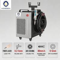 Mesin Las Laser Ringan Berpendingin Udara 1500W 4 in 1 Genggam untuk Pengelasan, Pemotongan, Pembersihan Raycus