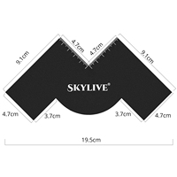 Carte de mesure et de mise en forme pour barbiers SKYLIVE, avec spray colorant pour la barbe et la ligne des cheveux, et indicateur de traçage de la ligne des cheveux