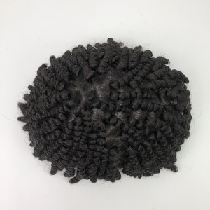 EMEDA afro kinky <span class=keywords><strong>twist</strong></span> crochet tresses cheveux toupet pour <span class=keywords><strong>homme</strong></span> pièce de cheveux système de remplacement de patch - Product Image 2