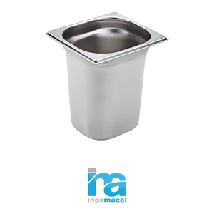 Bac alimentaire GN 1/6 en acier inoxydable 18/10, 17,5 × 16,2 × 20 h cm, 746 g Inox Inox Macel - Product Image 4