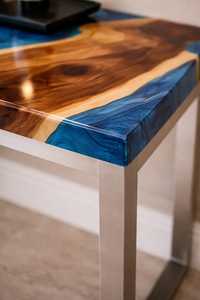 Table en résine époxy en gros, meubles en bois naturel faits à la main, table à manger moderne, table basse, table de conférence, intérieur de luxe - Product Image 3