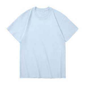 2025 calidad superior 220gsm 100% algodón de gran tamaño hombres camiseta en blanco tela gruesa camisetas - Product Image 3