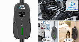 Cargador EV portátil Type2 7.68KW 32A EVSE Caja de carga Enchufe CEE IEC62196 Cargador de cable Cable de 25 pies para vehículo eléctrico - Product Image 5