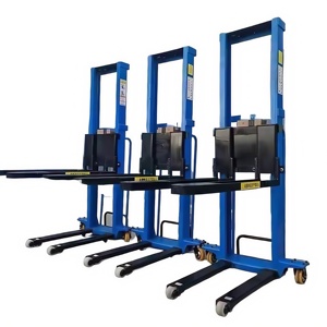 Montacargas Eléctrico Portátil Autocargable, Capacidad de 1000 kg, Tracción en las Cuatro Ruedas, Neumáticos Sólidos, Batería de Plomo-Ácido, Altura de Elevación de 1.3 m, Compacto y Silencioso - Product Image 2