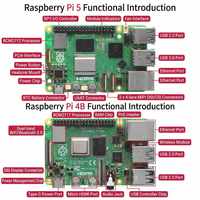 Nouvelle carte de développement Raspberry Pi 5 originale 2026 avec 8 Go ou 4 Go de RAM, processeur Quad-core 64 bits Arm Cortex-A76 2,4 GHz