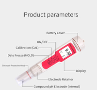 IP 67 multifonction PH/ EC/TEMPÉRATURE/TDS Mètre 4 en 1 de Type Stylo Testeur De Qualité De L'eau