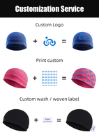 Bonnet de cyclisme en maille avec logo personnalisé, séchage rapide, respirant, doublure de casque unisexe, course en plein air, moto, sport