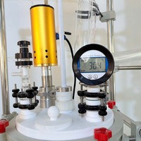 Réacteur en verre à double enveloppe ultrasonique de 50 L pour laboratoire pilote, équipement de réaction par condensation avec pompe à vide