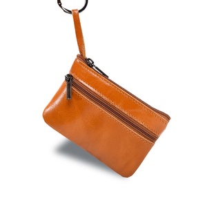 Mini Cartera de Cuero Genuino de Lujo, Tarjetero, Monedero, Llavero para Mujer - Product Image 1