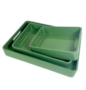 Premium Glossy Lacquer <b>Trays</b> in Bold Colors Serving & <b>Storage</b> <b>Tray</b> for Kitchen, Vanity For Sale - Product Image 5