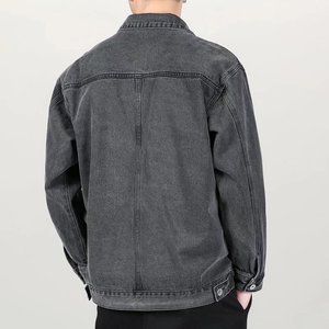 <span class=keywords><strong>Veste</strong></span> <span class=keywords><strong>en</strong></span> <span class=keywords><strong>jean</strong></span> haut de gamme baggy <span class=keywords><strong>grande</strong></span> <span class=keywords><strong>taille</strong></span> pour hommes avec revers haut décontracté et décoration à boutons assortis multi-poches tendance automne - Product Image 5