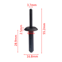 Vente en gros de nouveaux rivets aveugles en nylon, clips et attaches automobiles pour voitures, modèle 01301