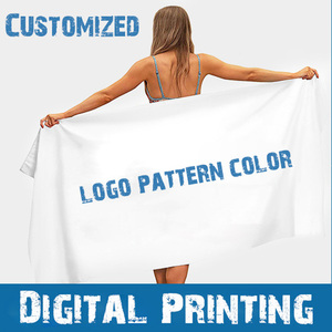 Vente en gros personnalisé 100% coton velours du bout des doigts 11x17 serviettes <span class=keywords><strong>de</strong></span> <span class=keywords><strong>plage</strong></span> couleurs vives pour un usage quotidien prix réduit - Product Image 1