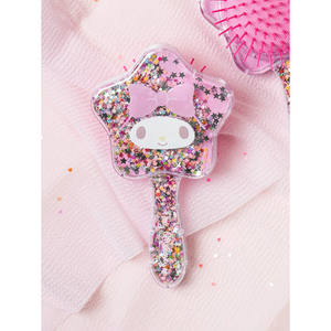 My Melody Brosse à cheveux à paillettes avec logo personnalisé et manche en ABS avec poils en nylon coussinés pour la maison ou le salon - Product Image 1
