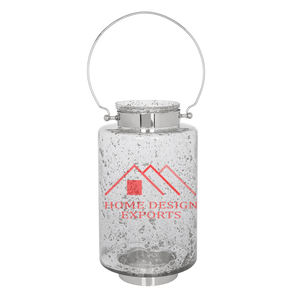 Lanterne à bougie en verre givré avec poignée en métal pour hôtels et restaurants à domicile 2025 Lanternes à bougie au design unique Best-seller - Product Image 6