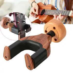 Guitar Hangers Hook Holder Wood Metal Rubber Instrument Hangers Wall Stand