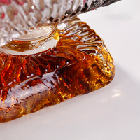 Plateau à chocolat en verre moderne Jossin avec forme rectangulaire ondulée artistique, plat de service pour événements et mise en table