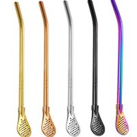 Filtre à paille en acier inoxydable lavable, filtre tubulaire fait main pour Yerba Maté, outil de boisson pratique et pratique, accessoires de bar