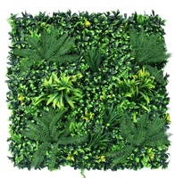 Panneau mural de plantes artificielles en herbe verte décorative 100*100