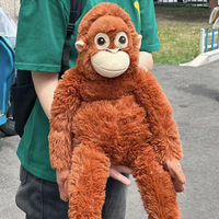 Boneka Monyet YouEngels Kuger, Orangutan Gibbon, Bantal Lengan Panjang, Tas Selempang Plush, Isian Kapas PP untuk Usia 14+