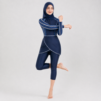 Burkini Modeste Personnalisé pour Femmes Musulmanes – Tenue de Bain Islamique Extensible, Imperméable et Séchage Rapide – Maillot de Bain Modeste Fabrication OEM