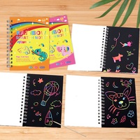 Neue 24 Stück Kinder Scratch Art Graffiti Tagebuch Set Pädagogisches Handwerk Kreative DIY Anpassung mit Papier abdeckung