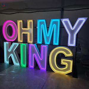 Nouveauté : Lettres lumineuses <span class=keywords><strong>Oh</strong></span> BABY en acier inoxydable de 3, 4 et 5 pieds pour la décoration de fêtes d'anniversaire et de mariages - Product Image 4