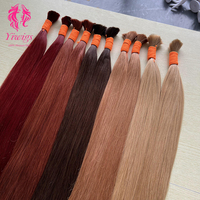 Extensions de cheveux humains brésiliens vierges de qualité supérieure 12A, doublement étirés, lisses comme des baguettes, sans trame, en vrac, vente en gros