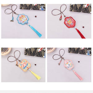 Kit bordir jahit silang kerajinan DIY dengan alas bedak katun untuk gantungan kunci ukuran dapat disesuaikan - Product Image 2