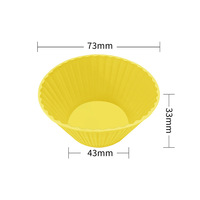 Moule à muffins rond en silicone de qualité alimentaire, résistant aux hautes températures, compatible four, moule à gâteau DIY