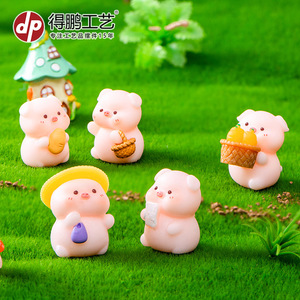 Dp <b>Mini</b> Pig Figurines Resin Craft Animal Decor Home Decoration - Product Image 2