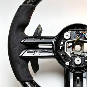 Le volant en cuir/fibre de carbone le plus populaire pour <span class=keywords><strong>Mercedes</strong></span> Benz W177 W213 W204 C257 AMG GT G63 - Product Image 4