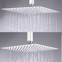 Pommeau de douche carré effet pluie 8" 10" 12" ultra-mince avec bras de douche |   OEM et ODM pris en charge pour les projets de vente en gros
