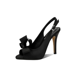 Sandali con tacco a spillo e fiocco grande in raso, con punta quadrata aperta, per matrimoni e feste, all'ingrosso OEM ODM - Product Image 3