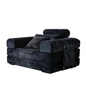 Canapé compact gris foncé, emballé sous vide, pliable, idéal pour le salon et <span class=keywords><strong>la</strong></span> <span class=keywords><strong>chambre</strong></span> <span class=keywords><strong>d</strong></span>'amis - Product Image 1