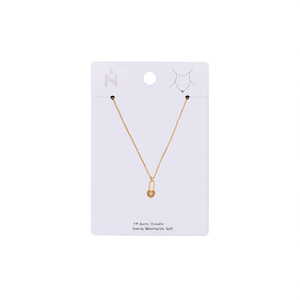 Collier avec pendentif en forme de cadenas en acier inoxydable plaqué or, minimaliste, à porter tous les jours, cadeau unisexe - Product Image 3