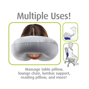 Thoải Mái Polyester + Spandex U Shape Memory Foam Gối Người Lớn Du Lịch Cổ Gối - Product Image 4