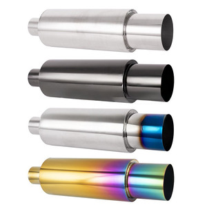 Xe sửa đổi phổ ống xả 127mm thẳng trống <span class=keywords><strong>Muffler</strong></span> tailpipe kết thúc phía sau im lặng trống - Product Image 2