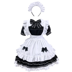 Traje de Cosplay de Estilo Japonés, Lolita Negra y Blanca, Disfraz de Diablilla, Falda, Invierno 2025, Disfraz para Escenario - Product Image 5