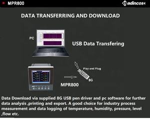 MPR800: 산업용 디지털 2/4/6/8/10 채널 범용 디지털 데이터 컬러 페이퍼리스 차트 레코더 (RS485 및 USB 인터페이스 포함) - Product Image 5