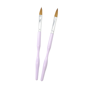 Kit de 6 pinceaux à ongles en acrylique, tailles 2 à 12, poils en nylon, manche en plastique coloré, pour poudre et sculpture, ensemble de pinceaux à ongles en acrylique pour salon - Product Image 6