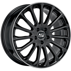 CERCHI IN LEGA 30 8.5x20 5x112 ET 45 NOIR BRILLANT + LÈVRE DIAMANT - Product Image 1