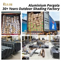 Pérgola Bioclimática de Aluminio Resistente al Viento para Restaurantes Comerciales y Terrazas de Cafés, Sistema de Protección Solar