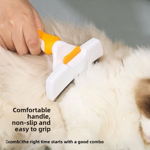 Peine para Perros y Gatos de ABS con un Solo Clic para Eliminar el Pelo y Eliminar las Pelusas - Cepillo para el Cuidado de Mascotas - Product Image 1