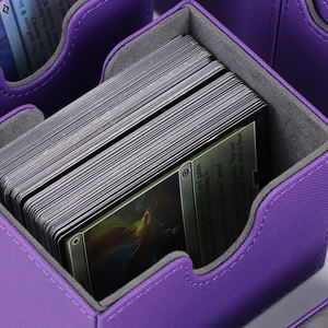Venta al por mayor personalizado TCG para MTG Yugioh Game <span class=keywords><strong>Deck</strong></span> Box Premium PU cuero portátil 100 + juego de cartas Trading <span class=keywords><strong>Deck</strong></span> Box - Product Image 3