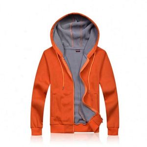 Sweat à capuche zippé en molleton épais de haute qualité pour homme, coupe oversize décontractée, idéal pour l'automne - Product Image 5