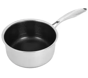 Factory High Quality 16/18/20cm Pots And Sauce Pans Set Non Stick Stainless Steel Milk Pans Soup Pots